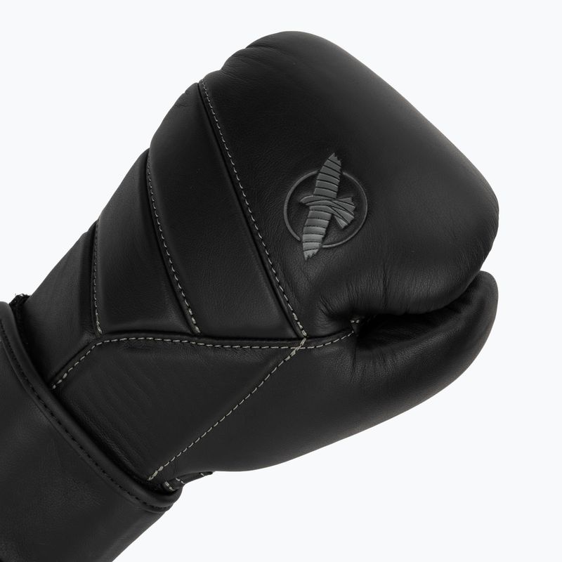 Hayabusa T3 Kanpeki jet black boxing gloves 5