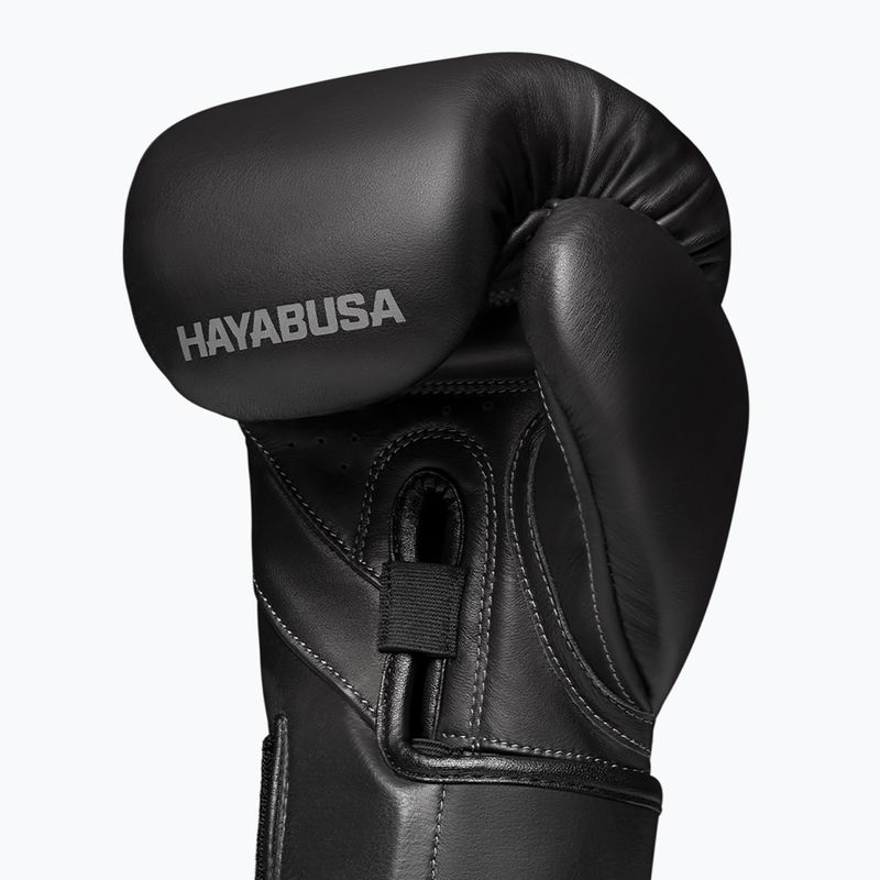 Hayabusa T3 Kanpeki jet black boxing gloves 3