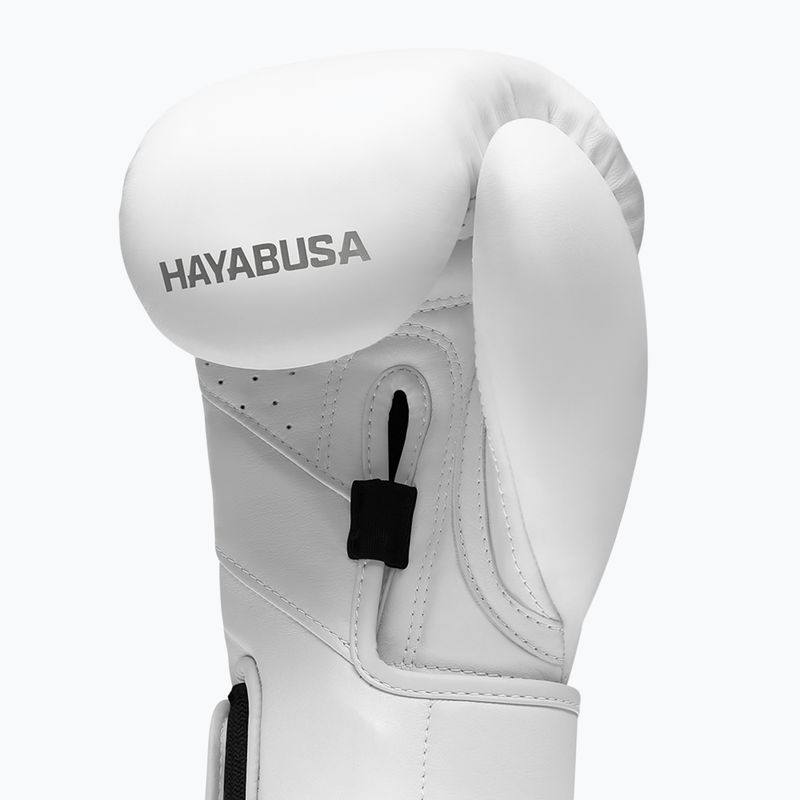 Hayabusa T3 Kanpeki arctic white boxing gloves 4