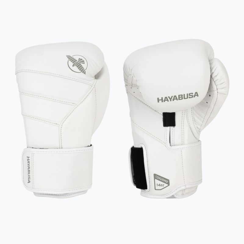 Hayabusa T3 Kanpeki arctic white boxing gloves