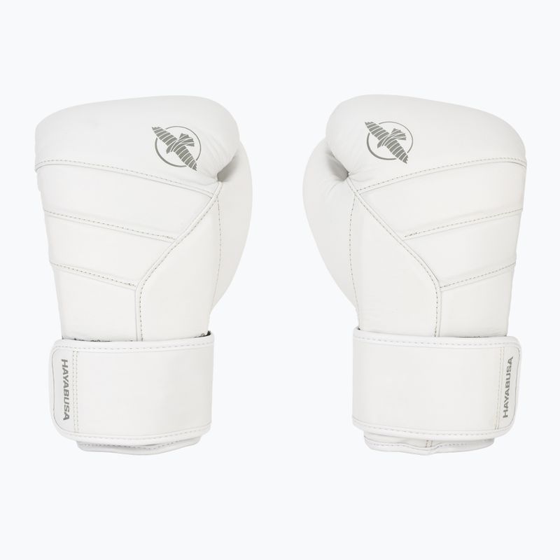 Hayabusa T3 Kanpeki arctic white boxing gloves 2