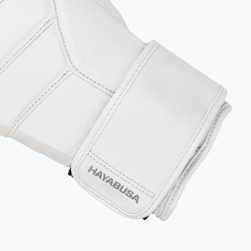 Hayabusa T3 Kanpeki arctic white boxing gloves 6