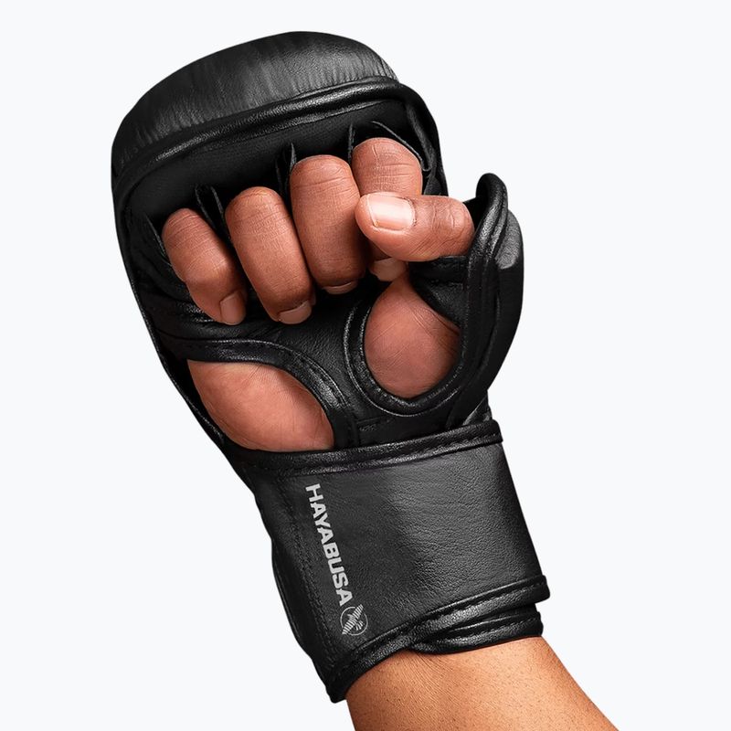 Hayabusa T3 Hybrid black grappling gloves 5