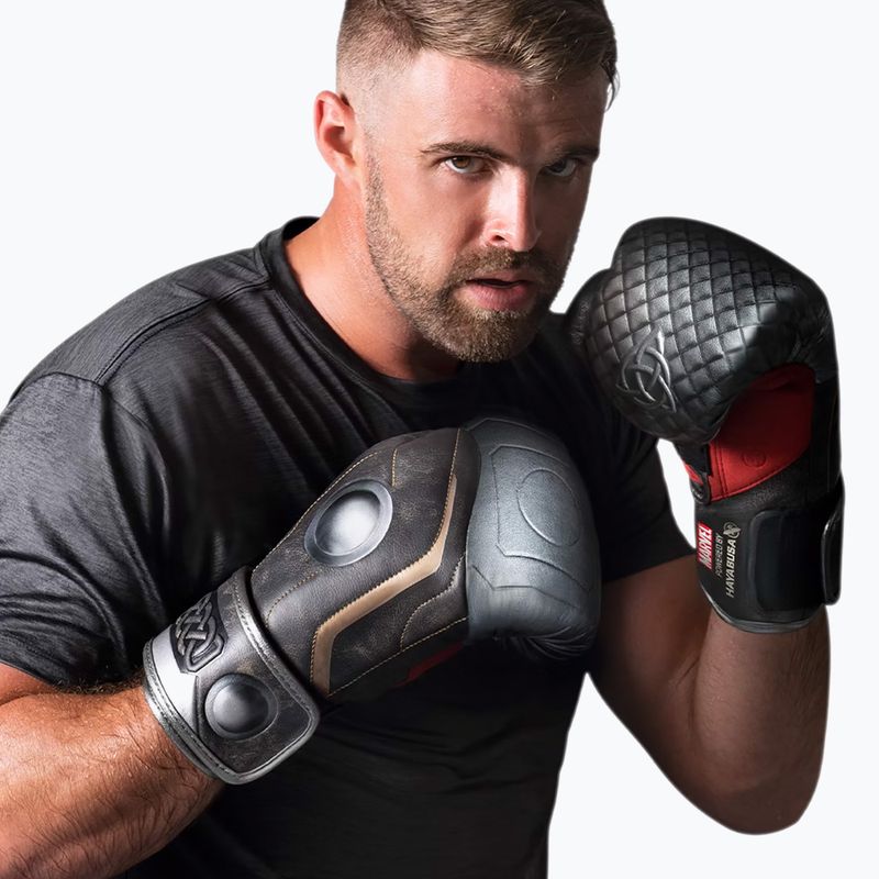 Hayabusa Thor silver boxing gloves 5