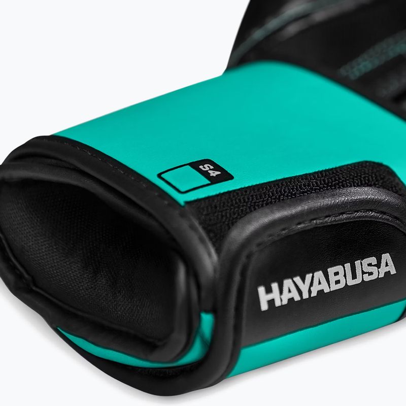 Hayabusa S4 teal boxing gloves 4