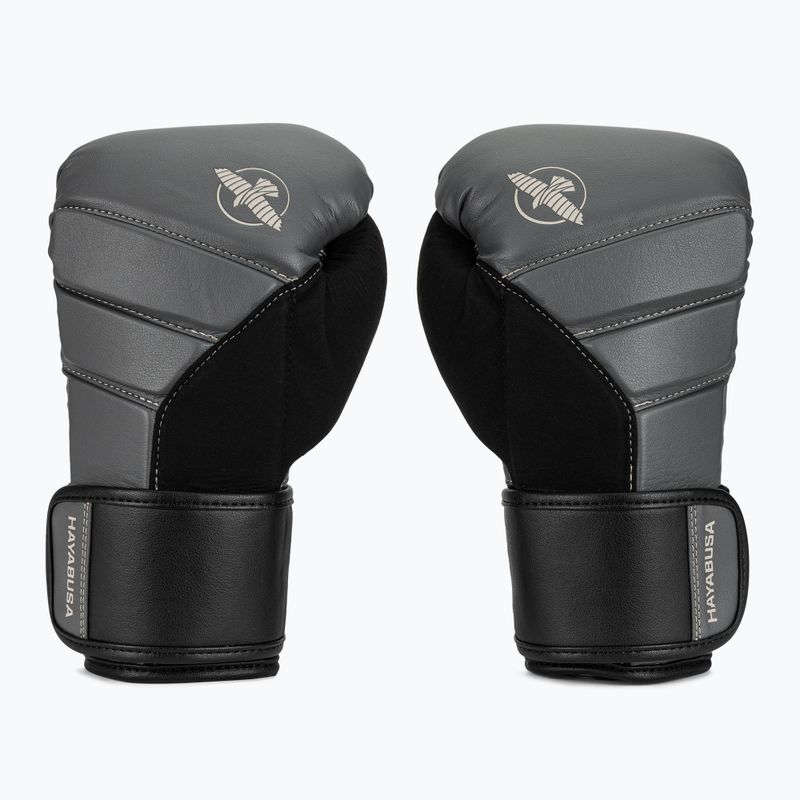 Hayabusa T3 charcoal/black boxing gloves 2