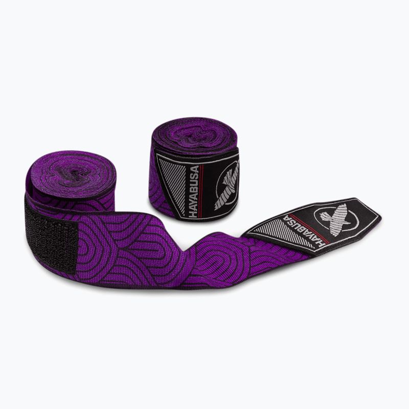 Hayabusa Perfect Stretch Printed 450 cm purple lotus boxing bandages 2