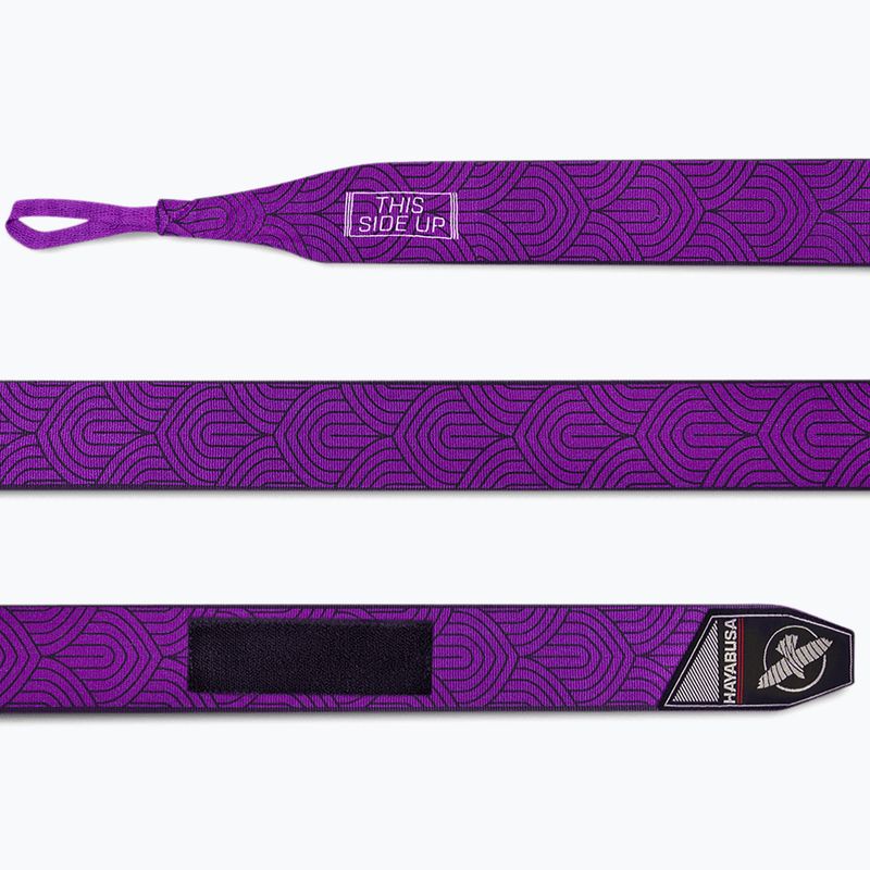 Hayabusa Perfect Stretch Printed 450 cm purple lotus boxing bandages 3