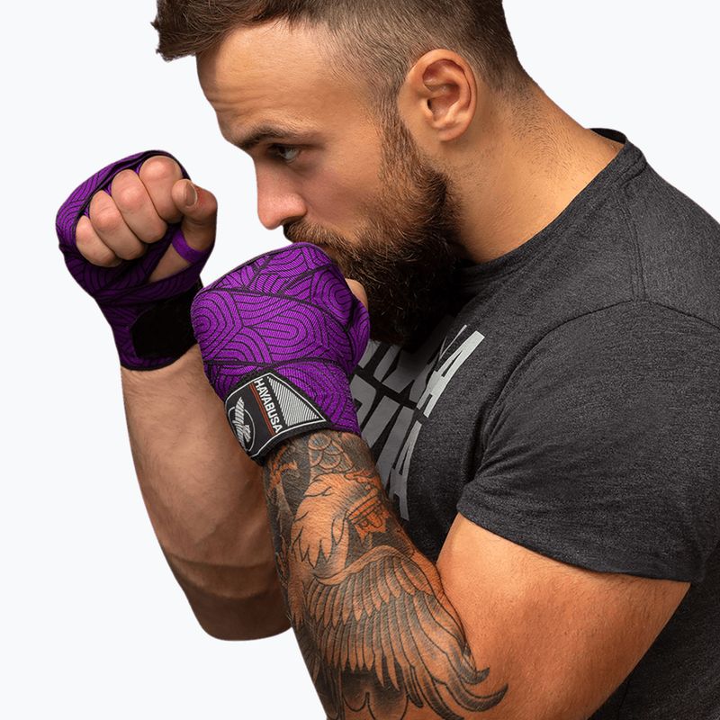 Hayabusa Perfect Stretch Printed 450 cm purple lotus boxing bandages 5