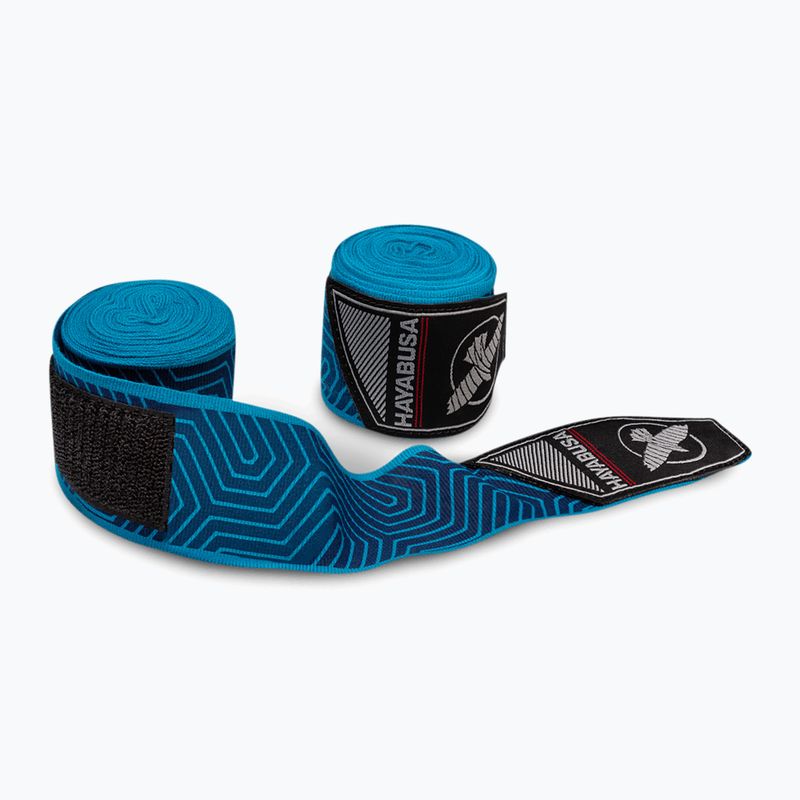 Hayabusa Perfect Stretch Printed boxing bandages 450 cm blue geo 2