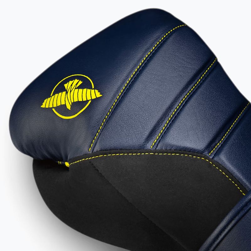 Hayabusa T3 navy/yellow boxing gloves 5