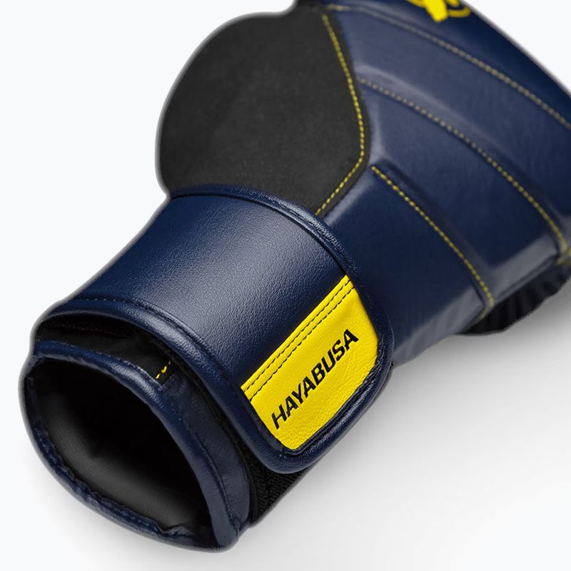 Hayabusa T3 navy/yellow boxing gloves 6