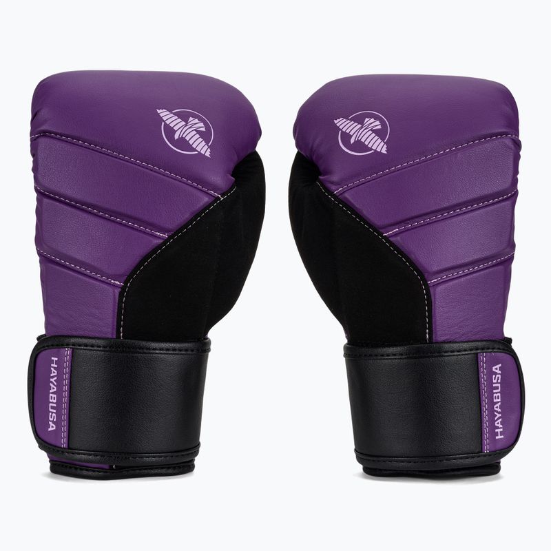 Hayabusa T3 purple/black boxing gloves 2