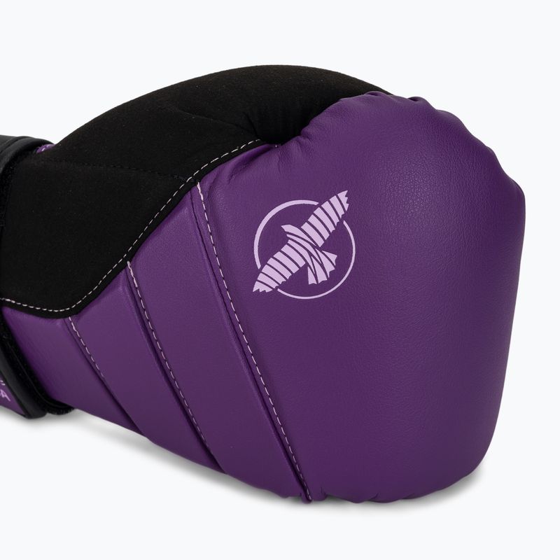 Hayabusa T3 purple/black boxing gloves 5