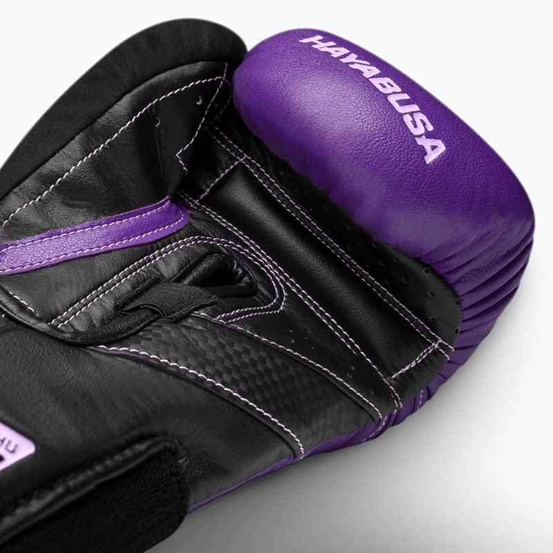 Hayabusa T3 purple/black boxing gloves 4