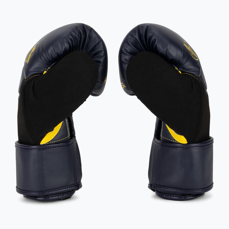 Hayabusa T3 navy/yellow boxing gloves 4