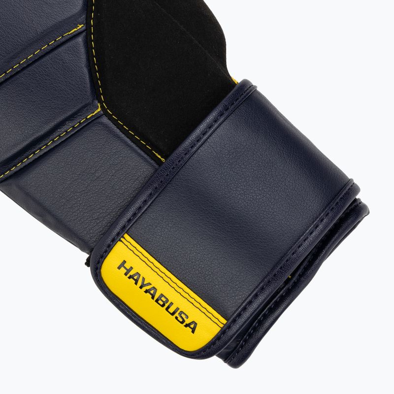 Hayabusa T3 navy/yellow boxing gloves 6