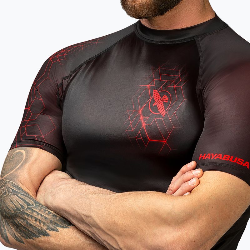 Men's Hayabusa Geo Rashguard Shortsleeve red 3