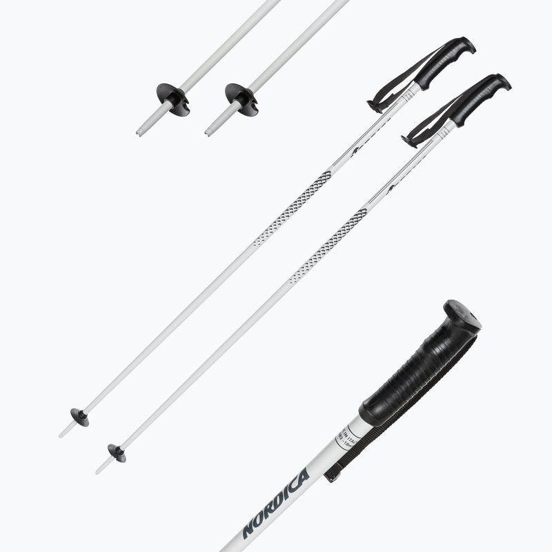 Nordica Primo Uni ski poles white 5