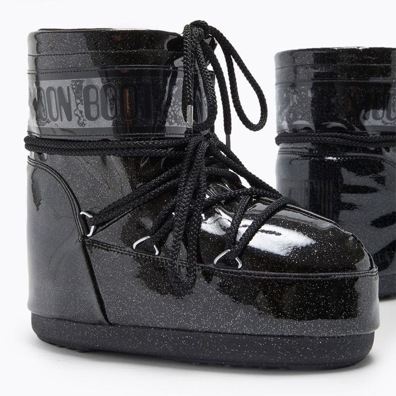 Women's Moon Boot Icon Low Glitter black 8