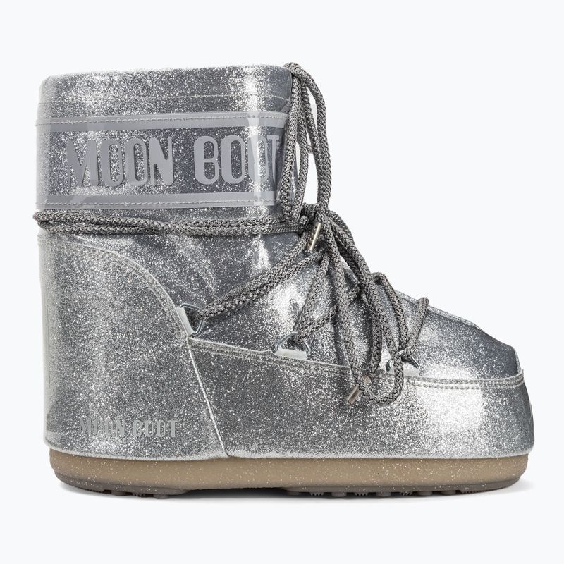 Women's Moon Boot Icon Low Glitter silver 2
