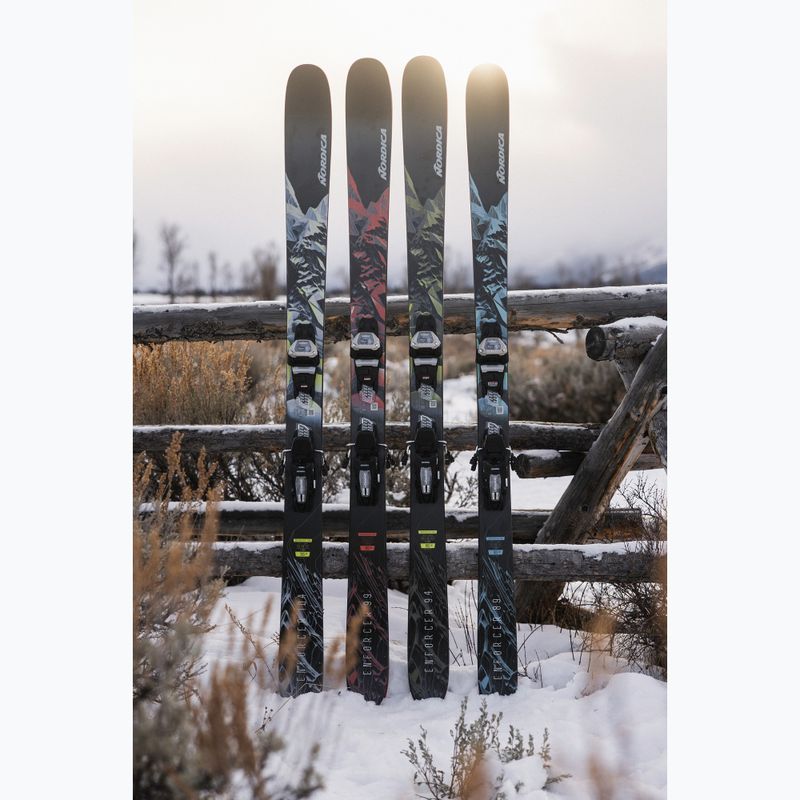Nordica Enforcer 89 FLAT downhill ski black/blue/lime 9