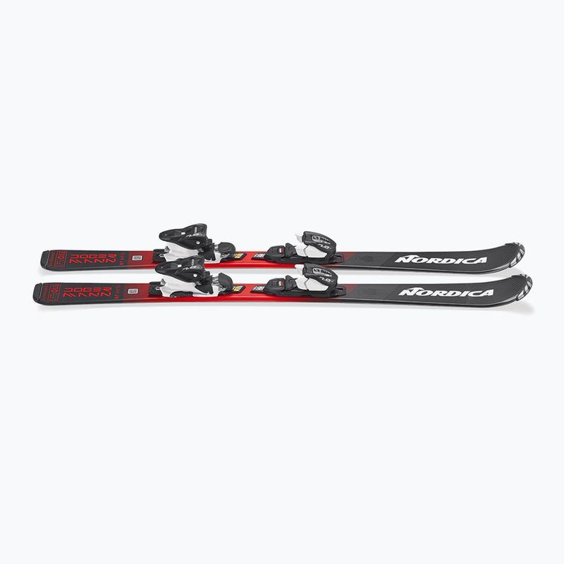 Kids’ downhill skis with bindings Nordica Team JR (110-150) + J7.0 FDT black/red 5