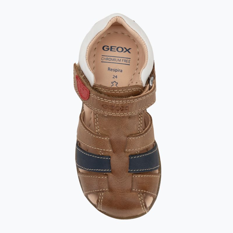 Children's sandals Geox Macchia caramel 5
