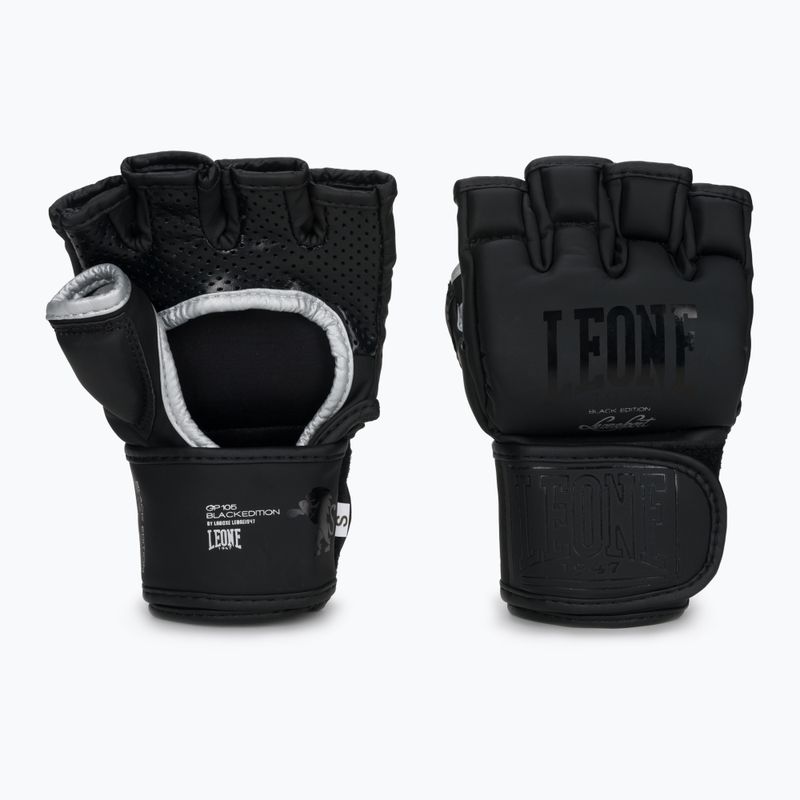 LEONE 1947 Black Edition MMA grappling gloves black GP105