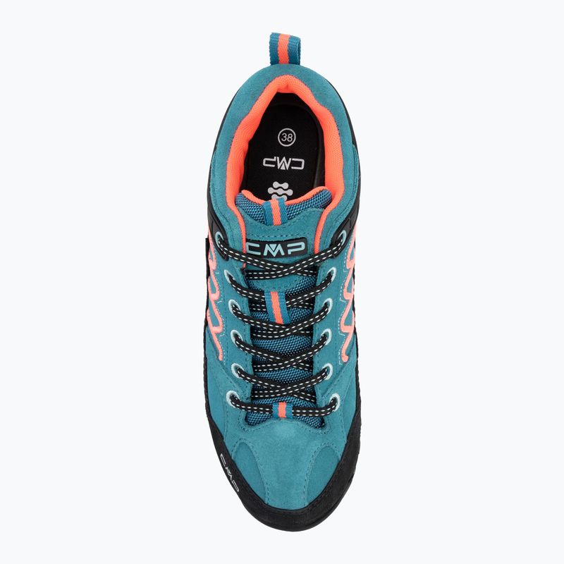 Women's trekking boots CMP Moon Low Wp teal/red fluo 5
