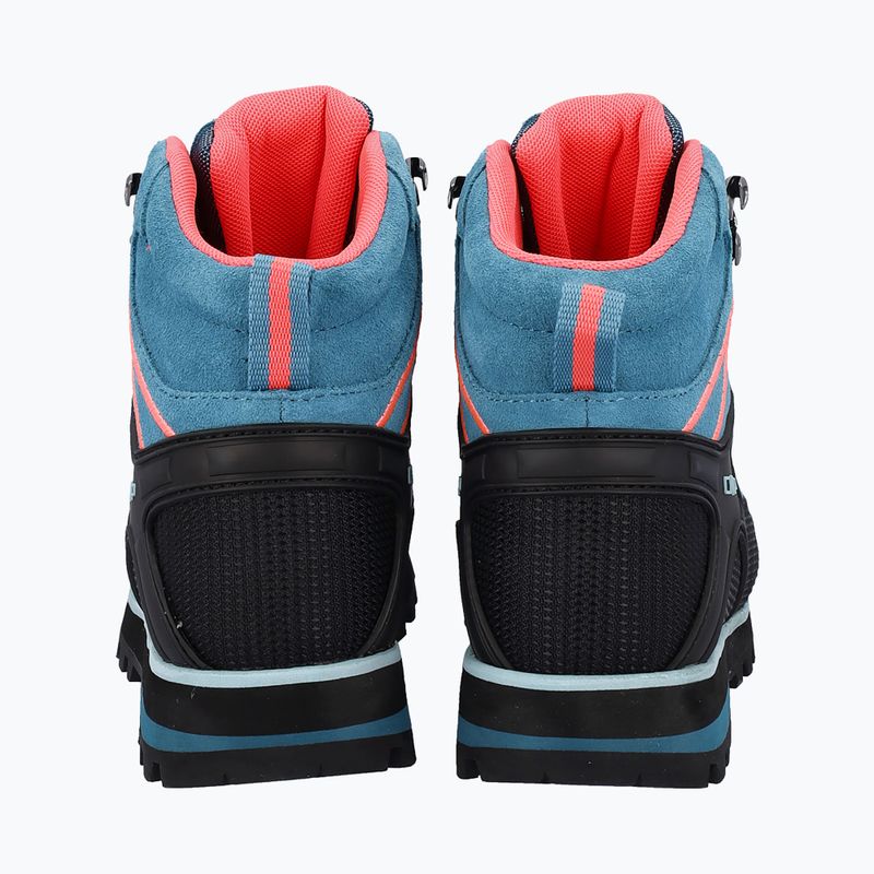 Women's trekking boots CMP Moon Mid WP teal/red fluo 4