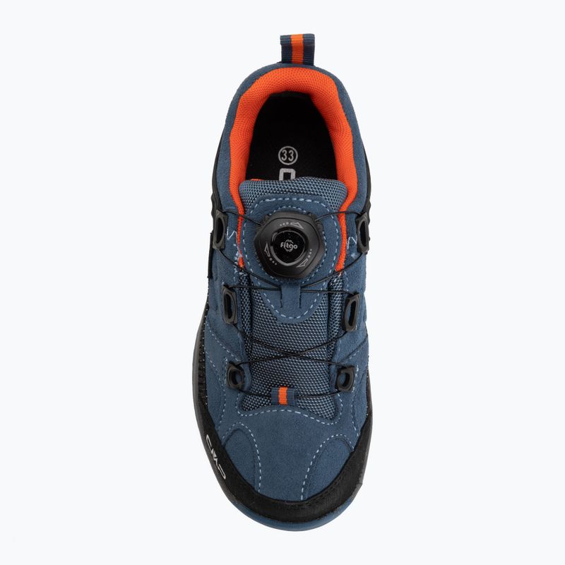 Children's trekking boots CMP Kiruna Low FitGo Waterproof bluestone/arancio 5
