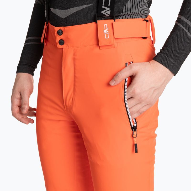 Men's CMP ski trousers 3W04467 fanta fluo 3