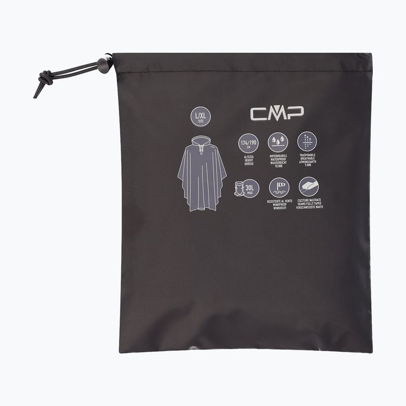 Rain poncho CMP 35X7847 Fix Hood nero 4