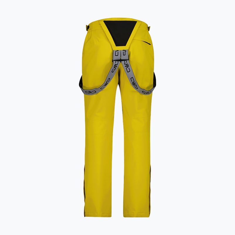 Men's ski trousers CMP 3W17397N gold green 2