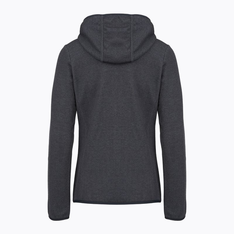 Women's trekking sweatshirt CMP 34H6376 Fix Hood nero/cemento 2