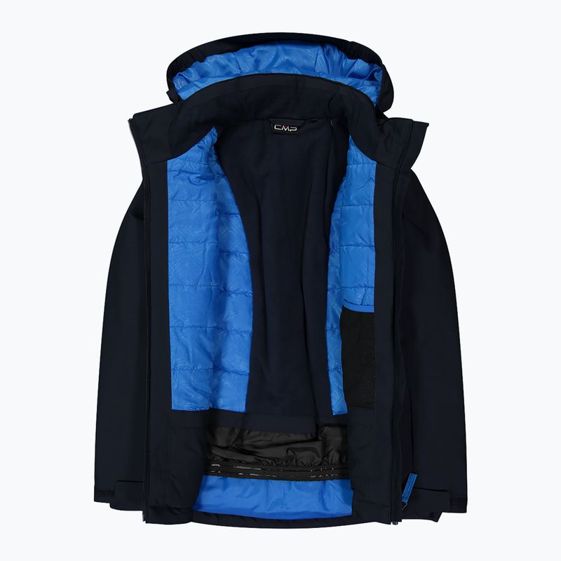 Children's ski jacket CMP 39W1924 black/blue/royal blue 4