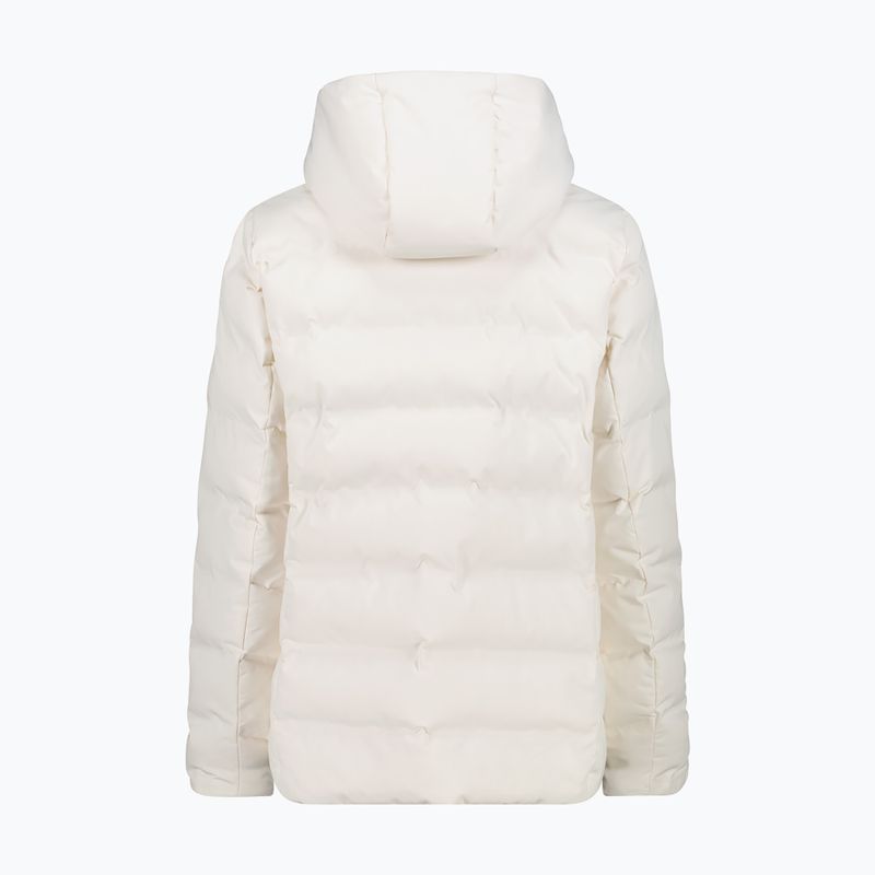 Women's insulated jacket CMP 35K3666 Fix Hood b.co gesso/blue ink 2