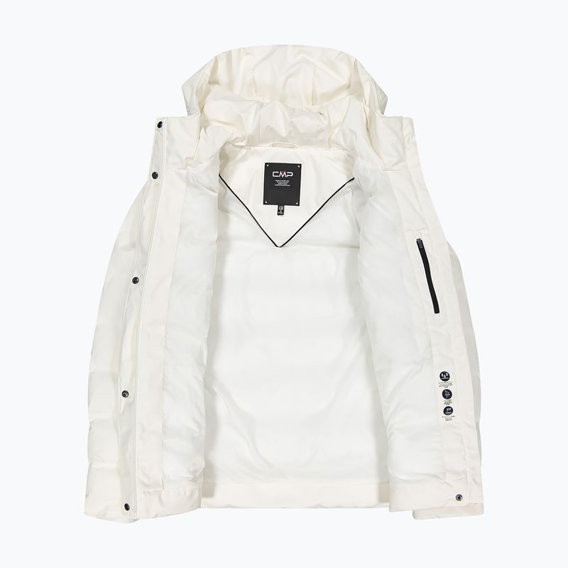 Women's insulated jacket CMP 35K3666 Fix Hood b.co gesso/blue ink 4