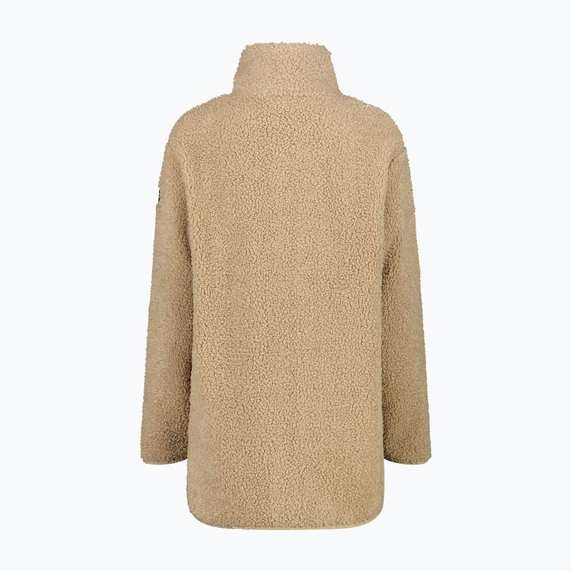 Women's coat CMP 35P3846 Long Teddy Highloft cookie 2