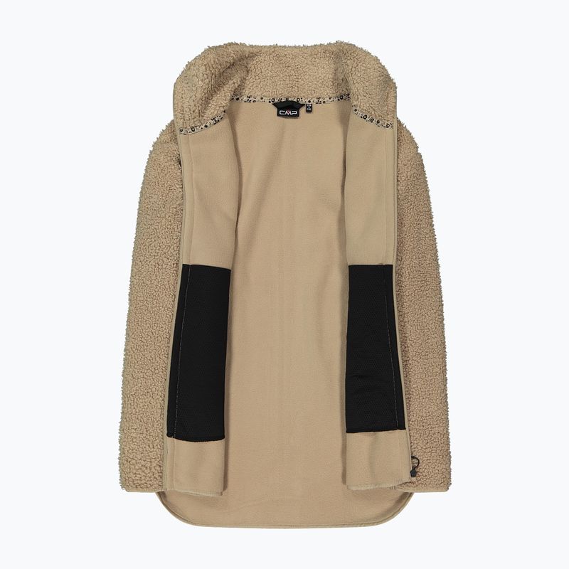 Women's coat CMP 35P3846 Long Teddy Highloft cookie 4