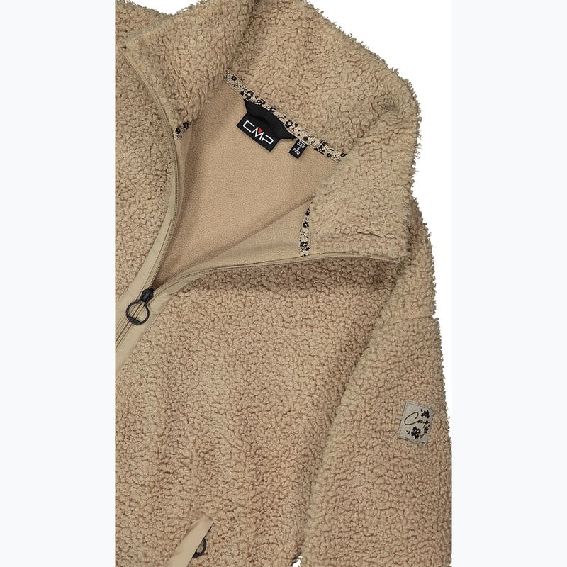 Women's coat CMP 35P3846 Long Teddy Highloft cookie 5