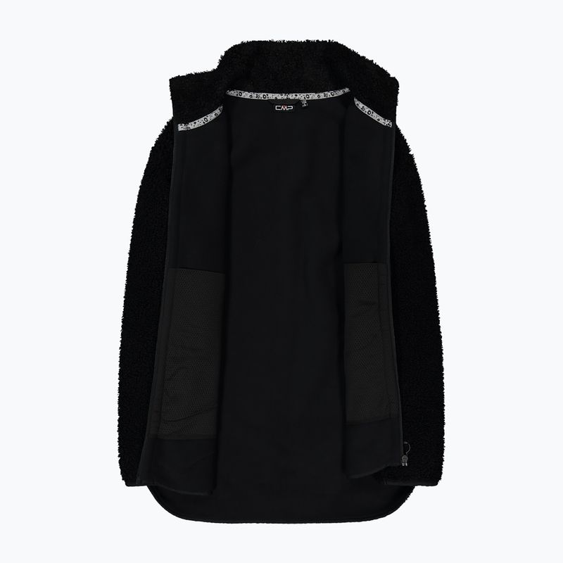 Women's jacket CMP 35P3846 Long Teddy Highloft nero 4