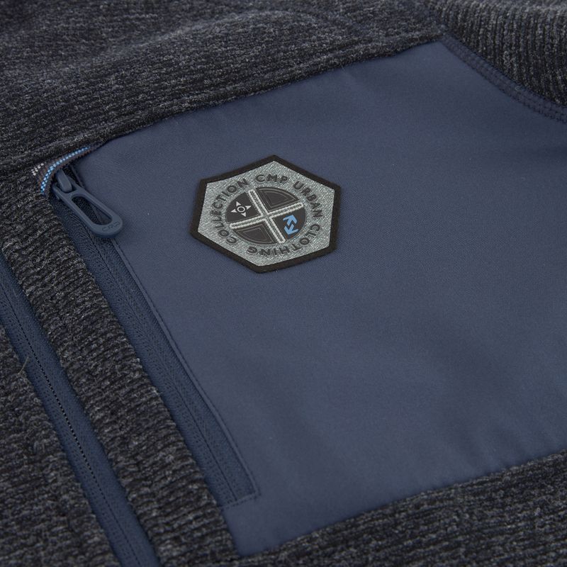 Men's fleece sweatshirt CMP 35H3907 Melange Knitted b.blue melange/b.blue 4