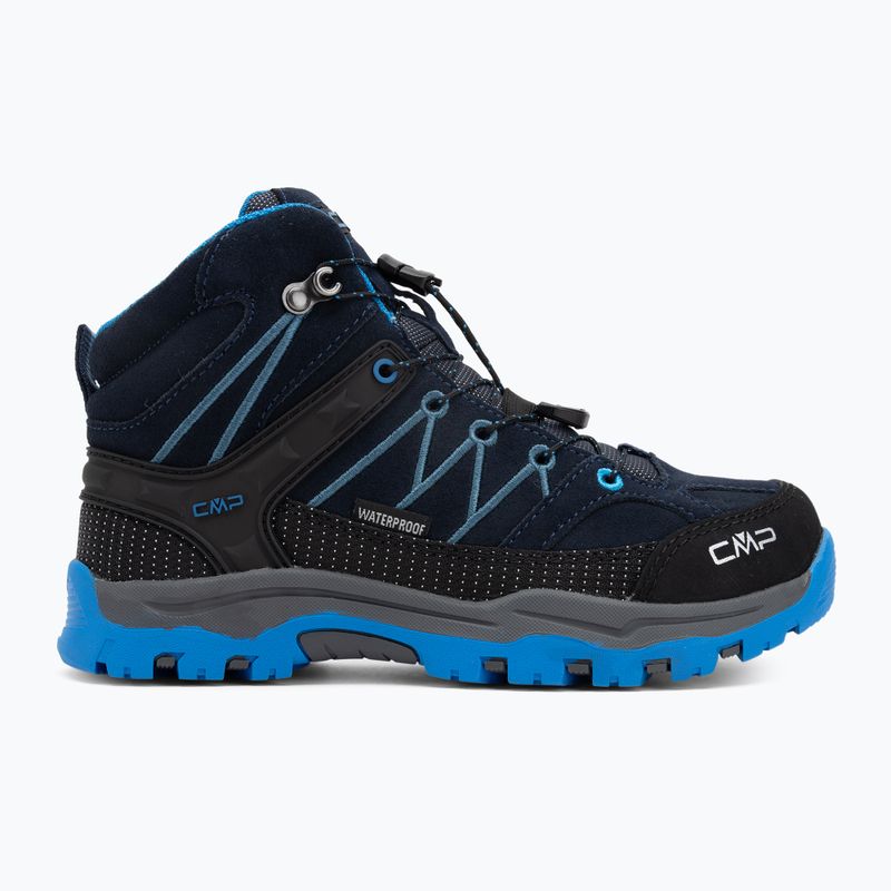 Kids' hiking boots CMP Rigel Mid Wp bright blue/bluestone/royal blue 2