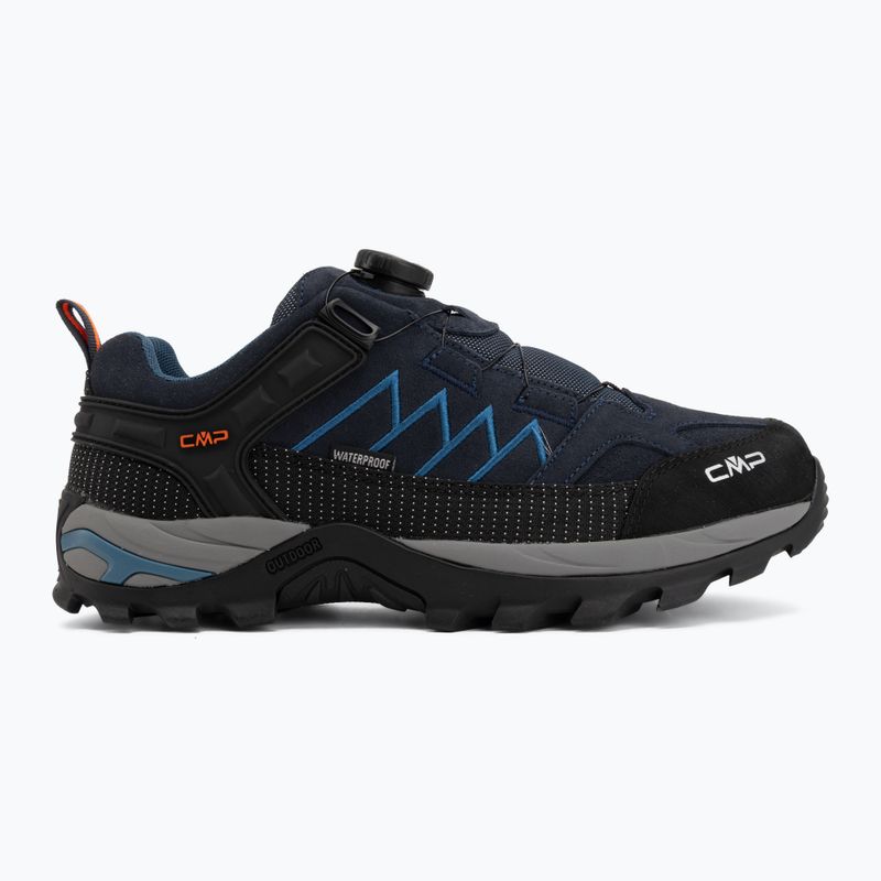 Men's trekking boots CMP Rigel Low Fitgo Wp b.blue/flash orange 2