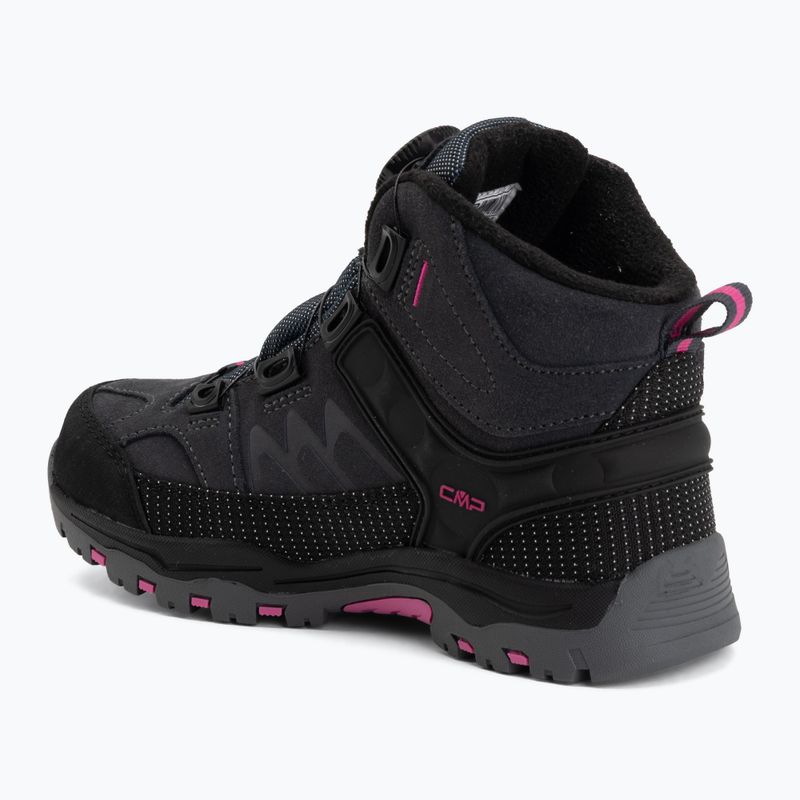 Children's trekking boots CMP Kiruna Mid Fitgo Fleece Wp antracite/festival 3