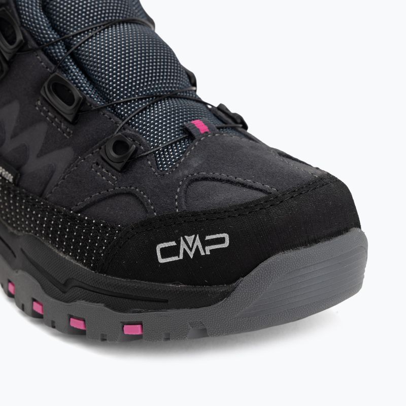 Children's trekking boots CMP Kiruna Mid Fitgo Fleece Wp antracite/festival 7