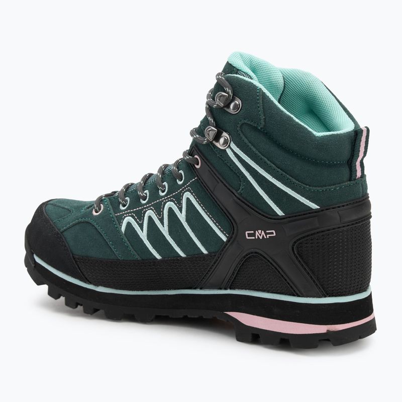 Women's trekking boots CMP Moon Mid WP trek/green/pink 3