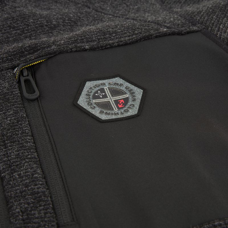 Men's fleece sweatshirt CMP 35H3907 Melange Knitted antracite melange 4